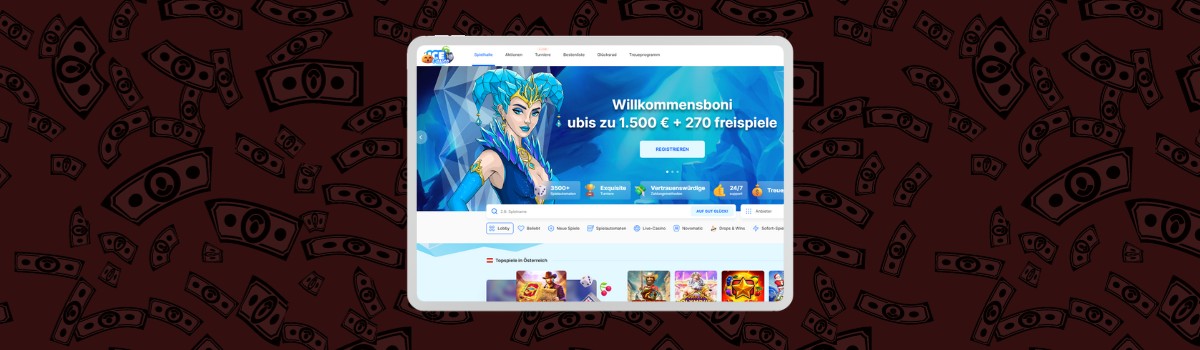 Screenshot von Ice Casino in Österreich.